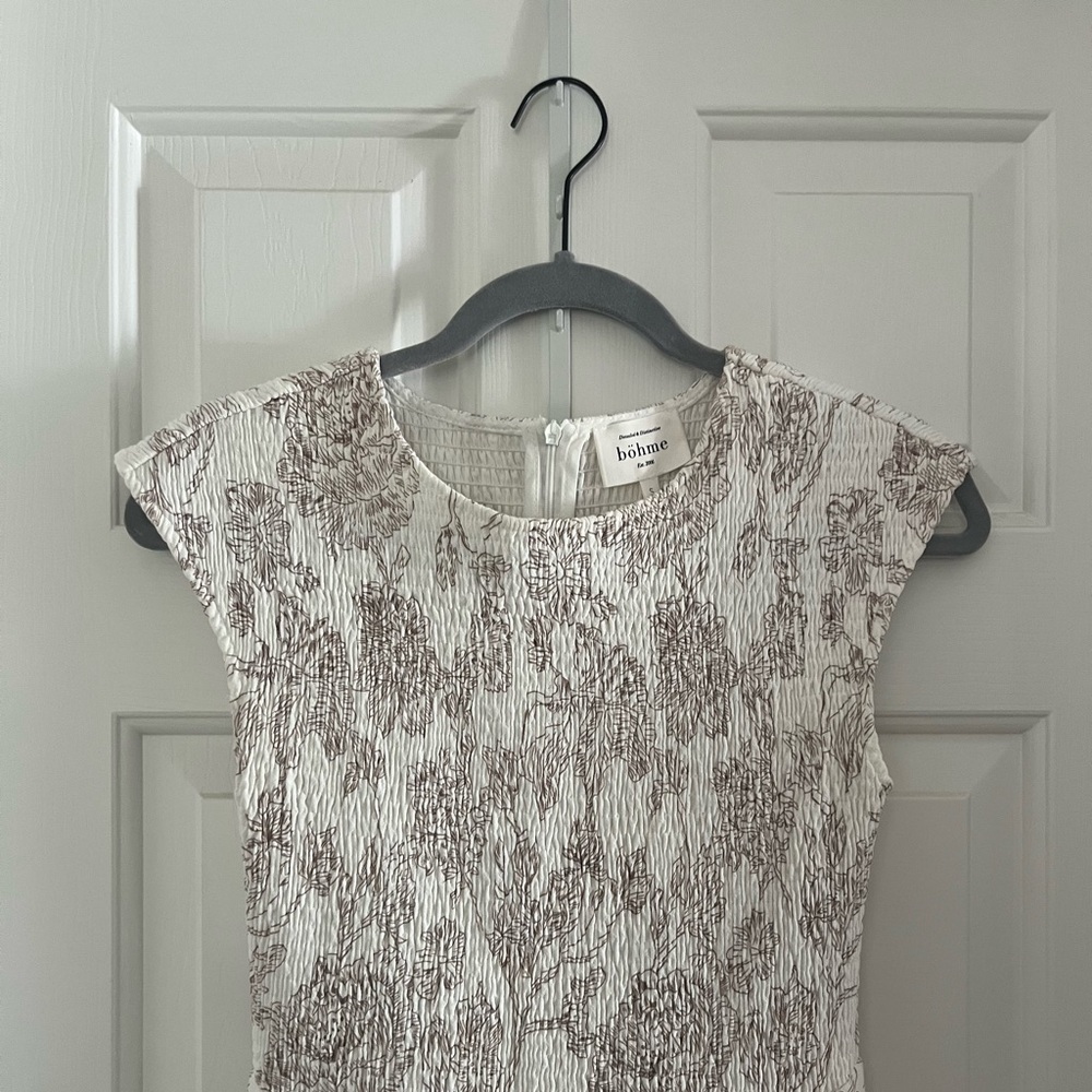 Bohme “Elias” smocked maxi dress size small